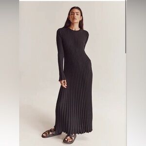 DISSH Ada black long ribbed dress